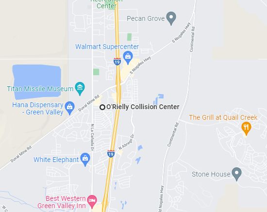 Map - Green Valley Orielly Collisin Center